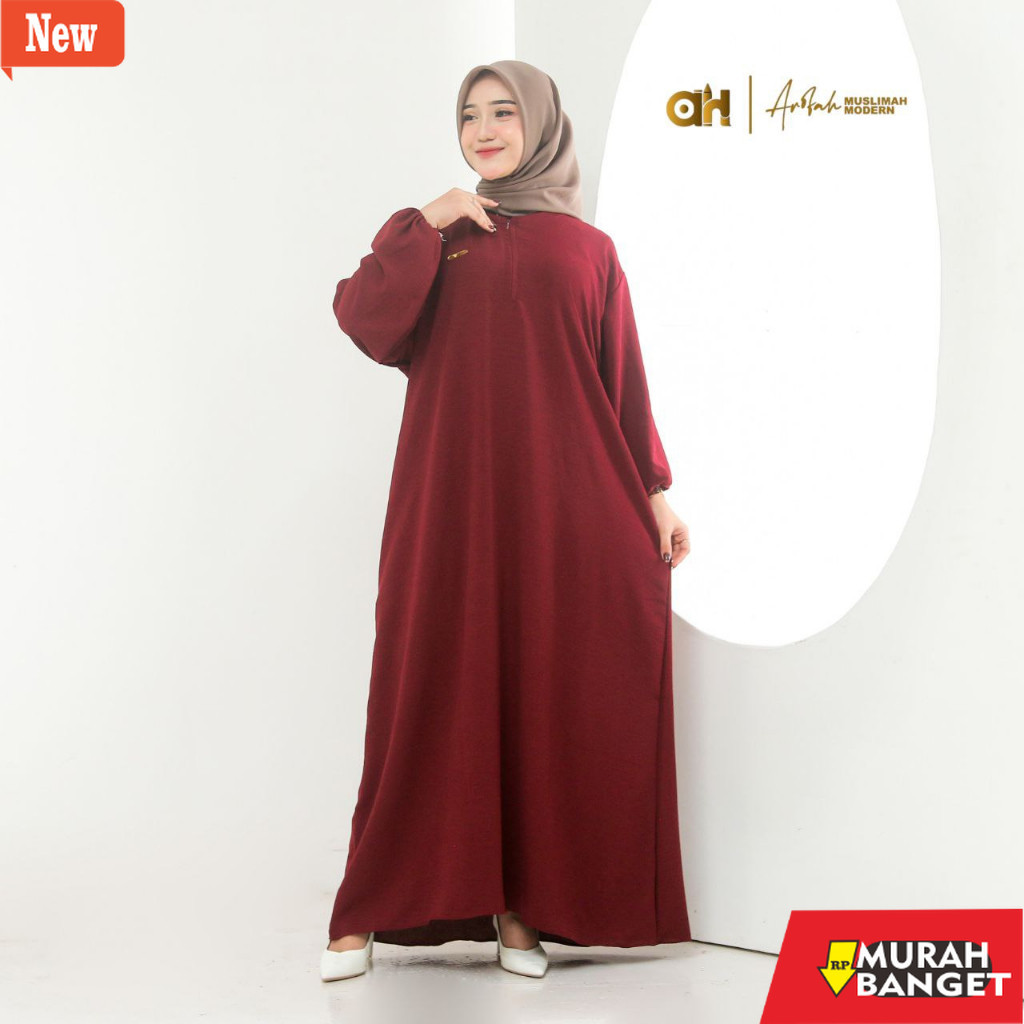 gamis kekinian tahun 2024 GAMIS SEMI ABAYA JUMBO LD 130 / GAMIS BALON CRINKLE / LENGAN BALON / ABAYA