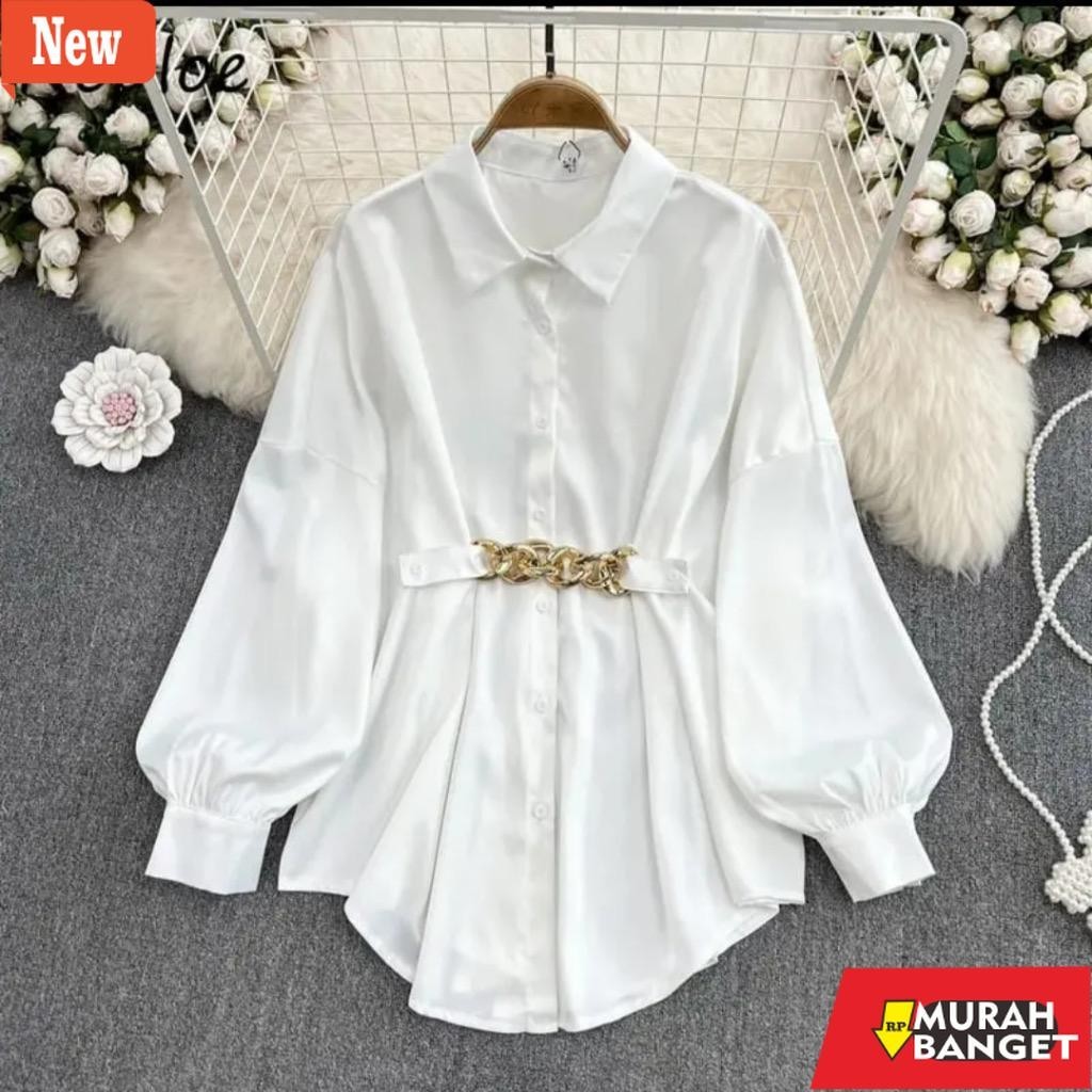 Atasan wanita seragaman fenomenal yg lagi viral- KEMEJA KERJA WANITA BIG SIZE | LD 140 130 120 110 d
