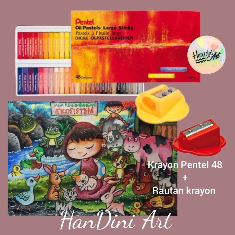 

Krayon Oil Pastel Pentel GHT 48 Warna Large Stik Dan Rautan Krayon Giotto Bebe Peralatan Menggambar HanDini Art