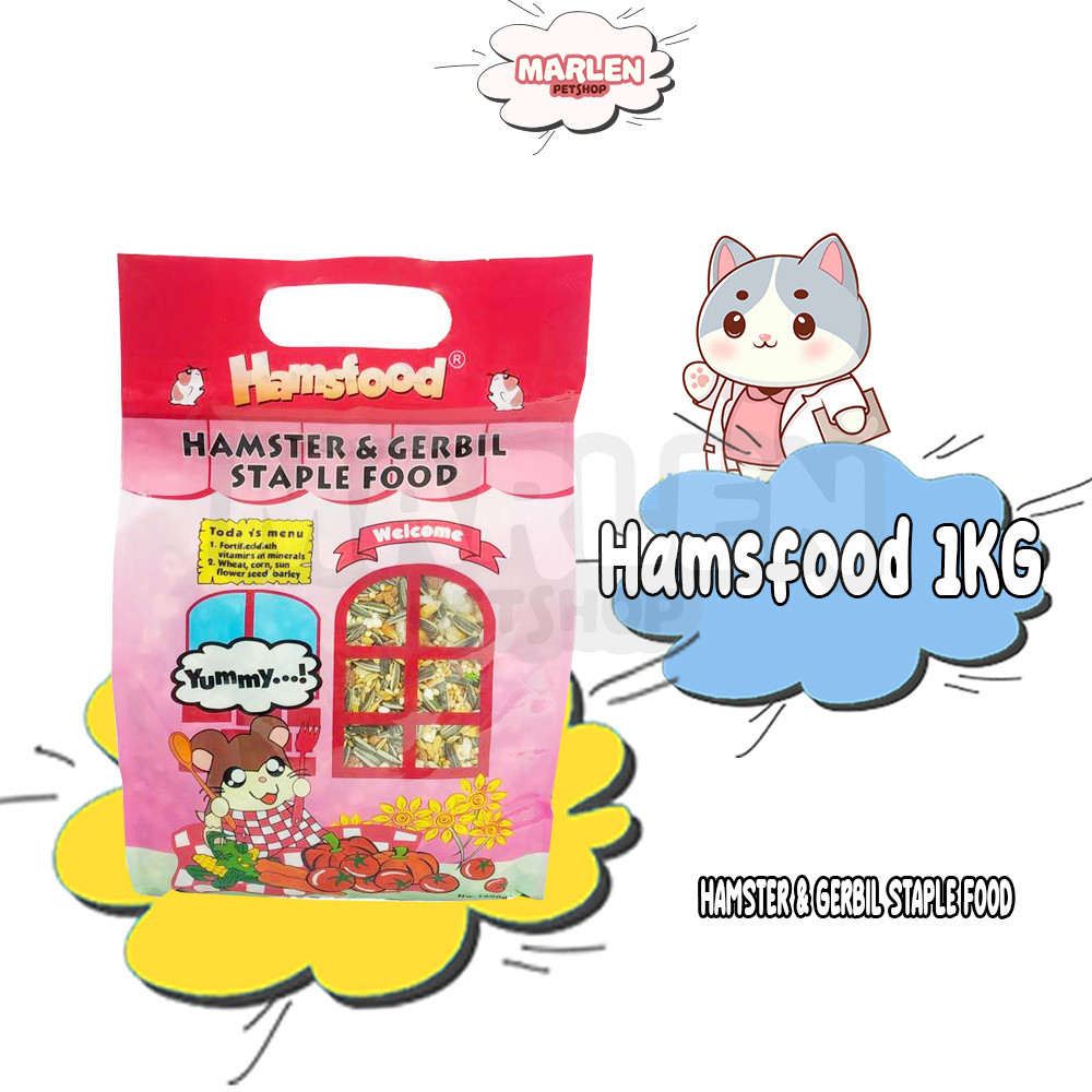 HAMSFOOD 1kg makanan hamster & gerbil murah Hamsfood 1 KG