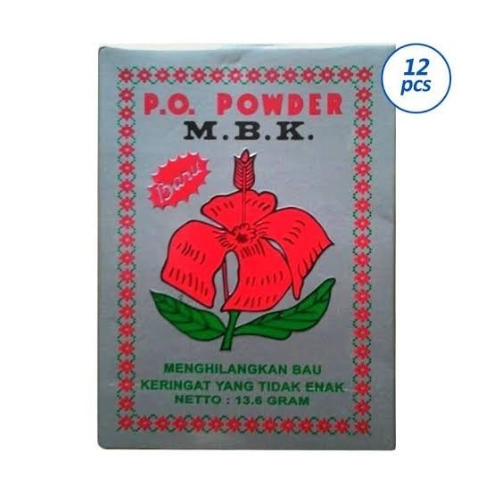 Bedak MBK powder silver 1 box