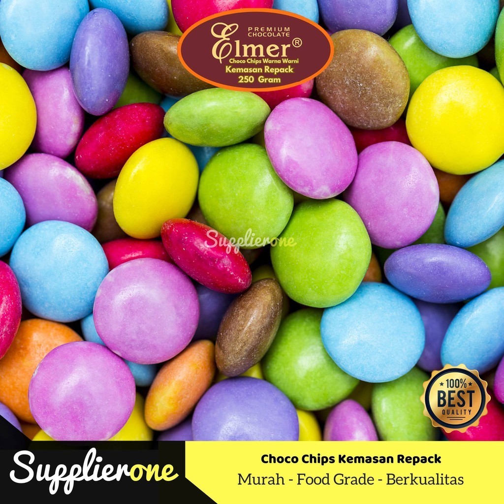 

Classica2106 Choco Chips Elmer Warna Warni 250G / Choco Chip Repack Warna Warni / Rainbow Chips