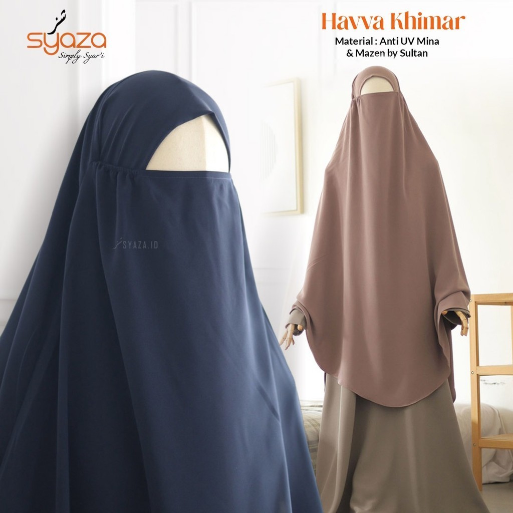SYAZA - Havva Khimar French Mina Sultan Jilbab Instan Wanita Syari Muslimah Premium Anti UV Kerudung