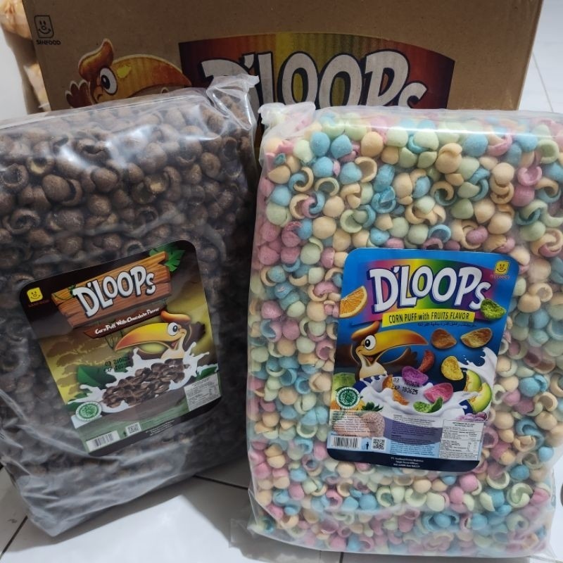 

D'loops sereal buah & coklat 1kg Chococrunch D'loops Corn Puff