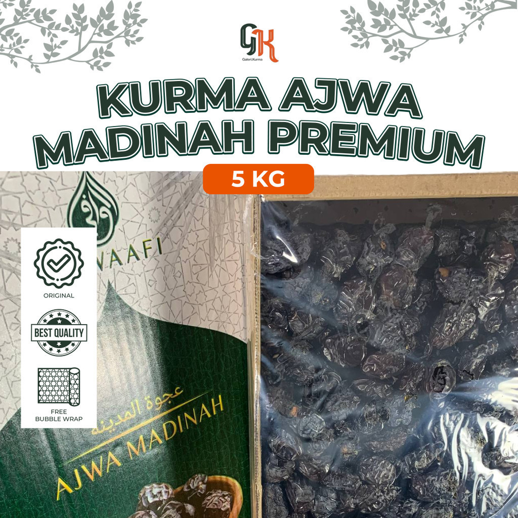 

Kurma Nabi Ajwa Madinah Premium Original Asli Grosir Kemasan 5Kg