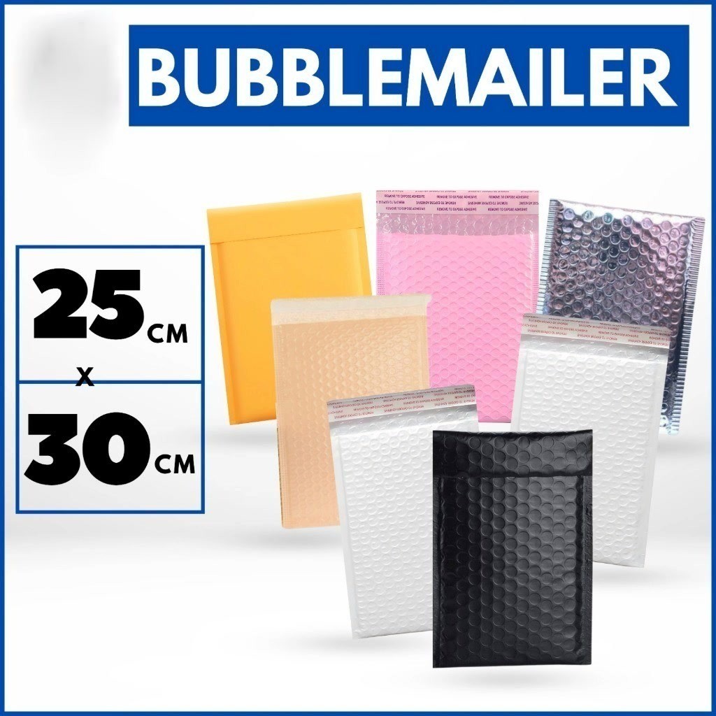 

Bubble Mailer Amplop Kemasan Packing Paket Online Shop 25x30 CM Bubblemailer Wrap Rusfet 25CM x 30CM Poly Mailer Padded Envelope Waterproof