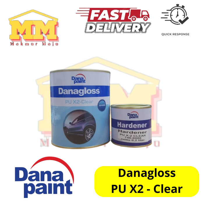 Cat Danagloss Clear PU X2 + Hardener 1kg - Dana Paint