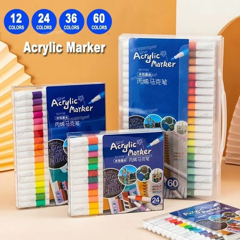 

Pen Akrilik Marker Cepat Kering Air Spidol Marker Acrylic Painter Menggambar Kreativitas Seni Edukasi Anak Set Pen Akrilik Marker Painter Pulpen