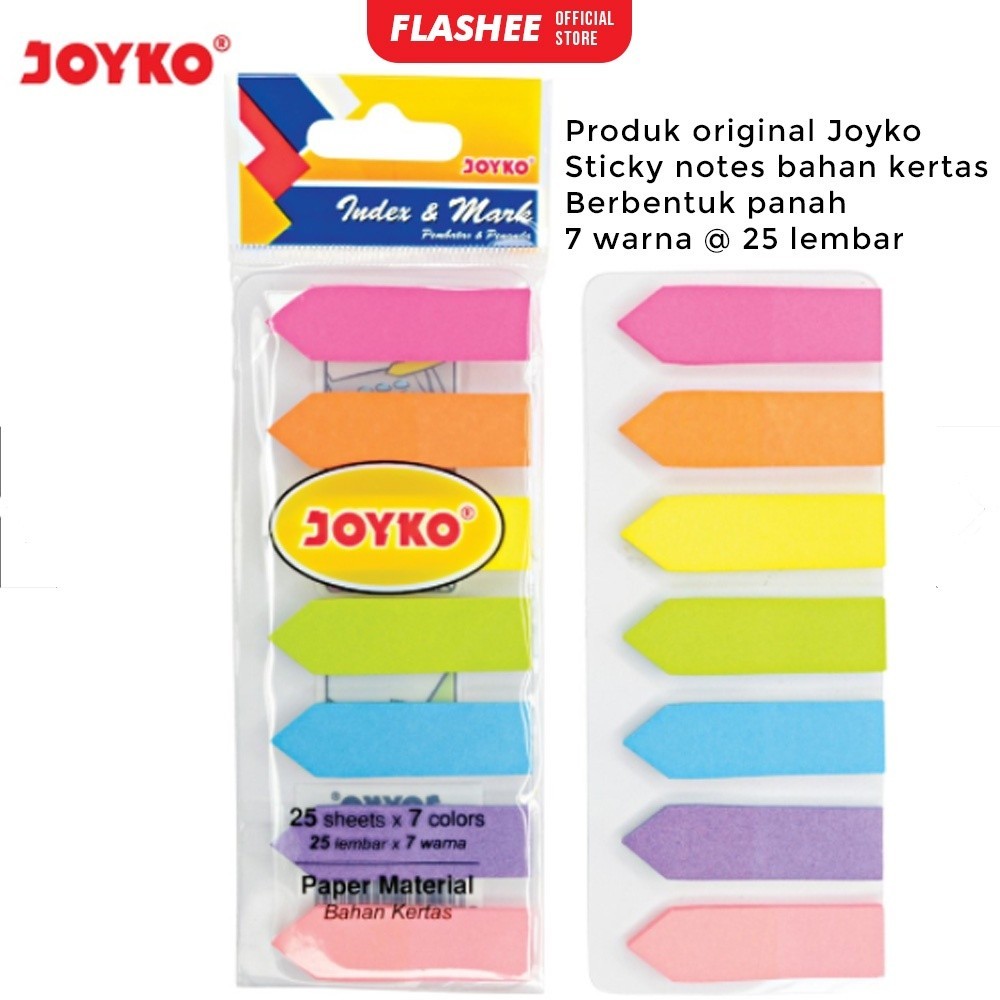 

Flashee Pembatas Penanda Panah Sticky Notes Joyko Index Mark Panah