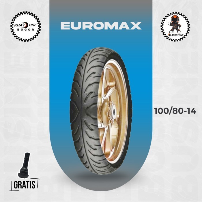 Ban Motor Matic BLACKSTONE EUROMAX 100/80 Ring 14 Tubeless