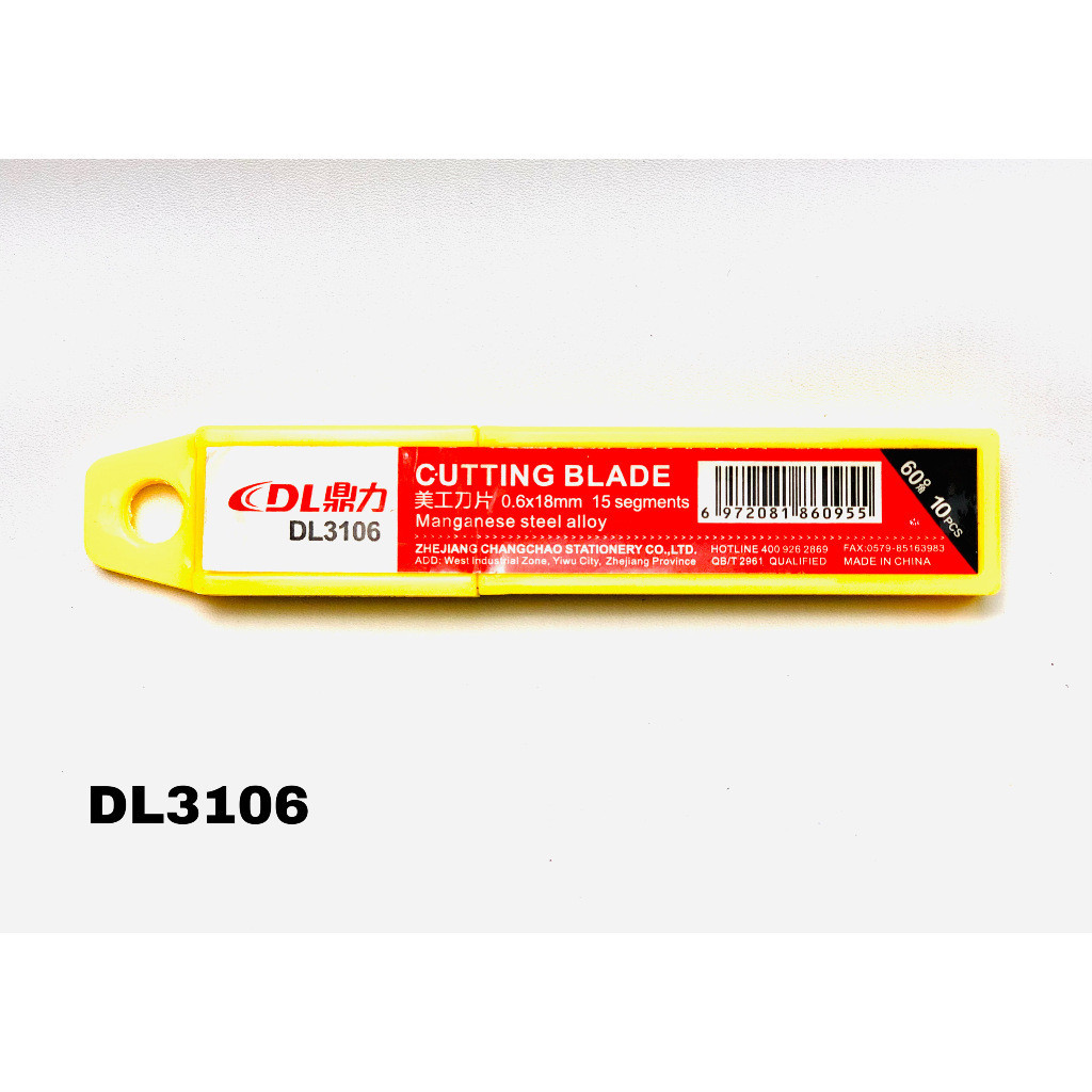 

Refil Cutter Dingli DL3106 Isi Cutter Besar Alat Pemotong Isi Pisau Kater Sekolah Kantor Isi 10 pcs - SHABQ