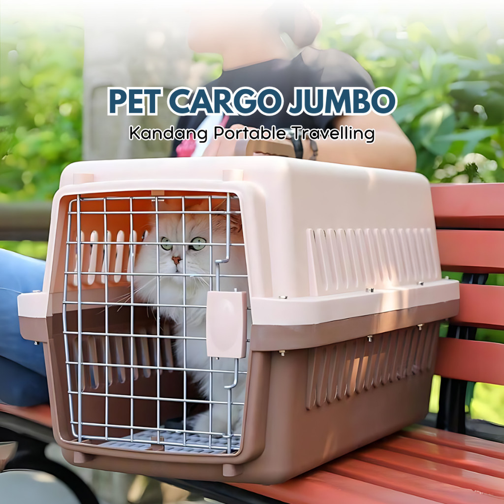 Kandang Hewan Anjing Kucing - PET CARGO JUMBO - Kandang Anjing Kucing Ukuran Besar - Pet Carrier - K