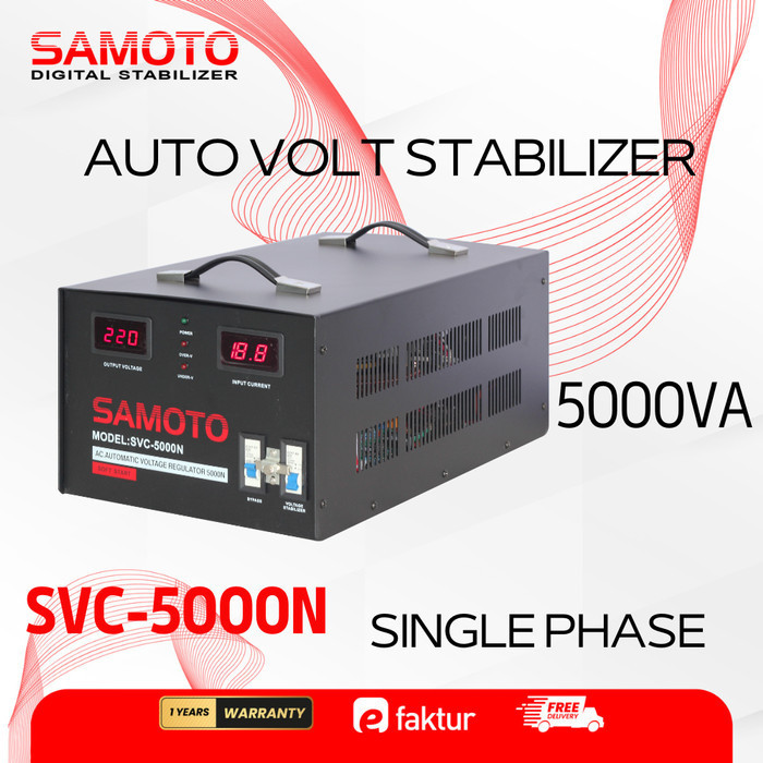 SVC-5000N STABILIZER SINGLE PHASE 5000 VA