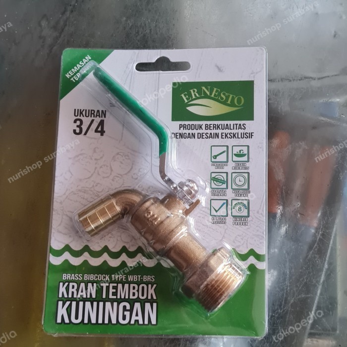 Kran air 3/4" / Kran tembok / Kran kuningan / Keran tembok kuningan 3/4" inch