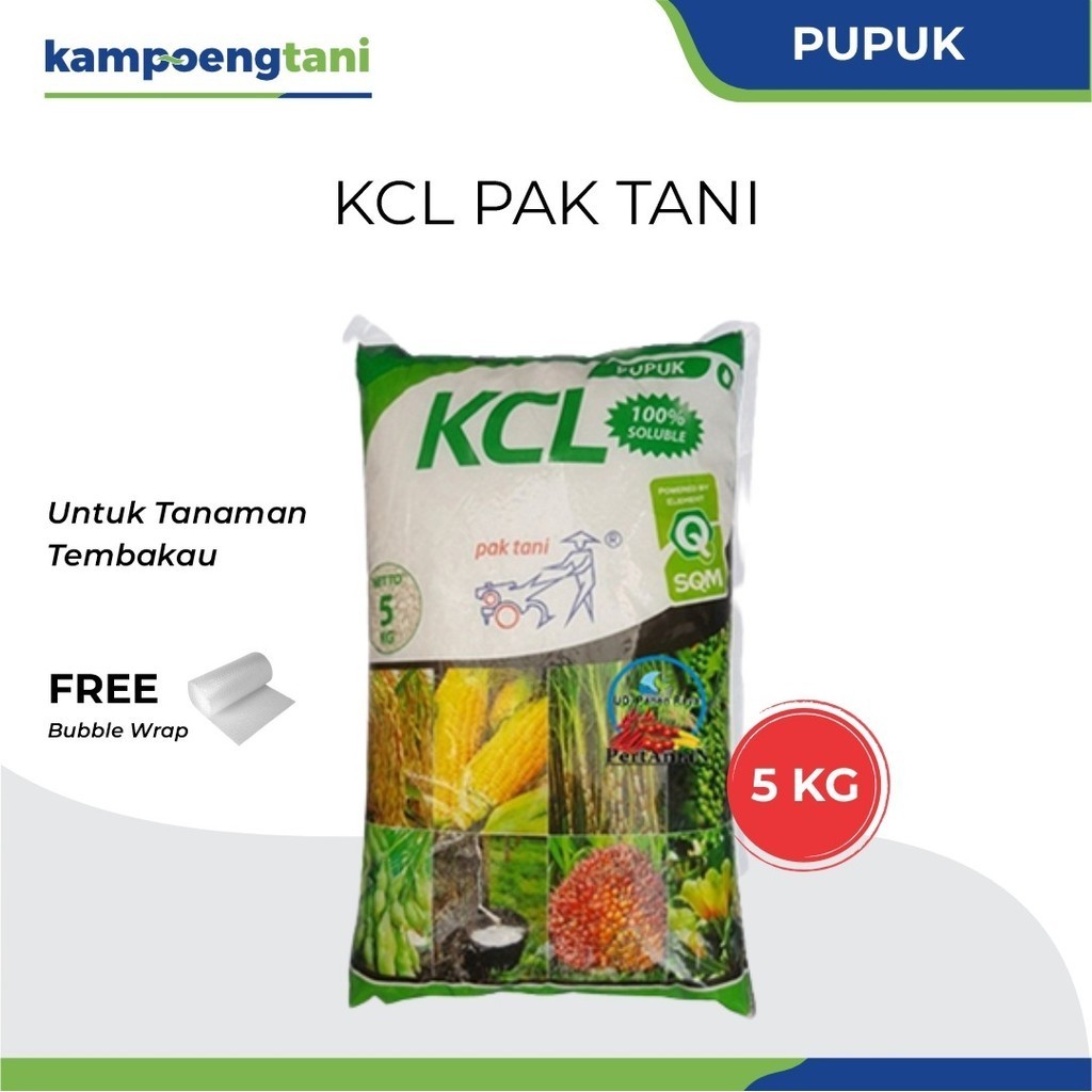 Kampoeng Tani - Pupuk KCL 5 kg Pak Tani Pupuk Kalium Untuk Fase Generatif Tanaman
