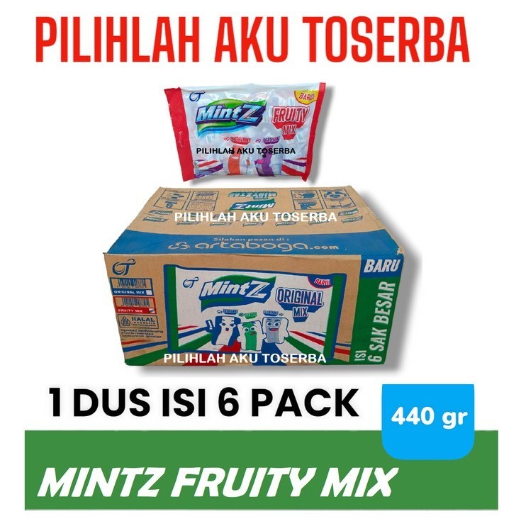 

Mintz Permen Chewy FRUITY MIX FAMILY PACK 440 gr - ( HARGA 1 DUS )