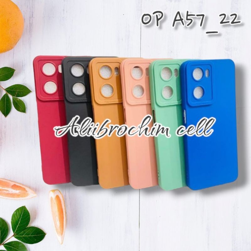 Casing Oppo A57_2022 Softcase Macaron Pro Camera Original TPU