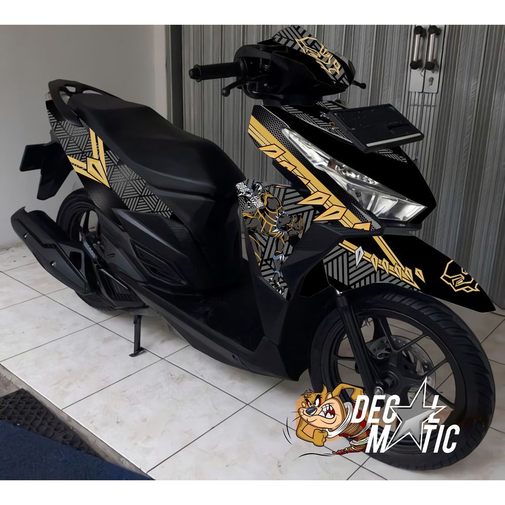 Decal Vario 150 Full Body Stiker Full Body Vario 125 /150 Vario 160 old Blackpanther