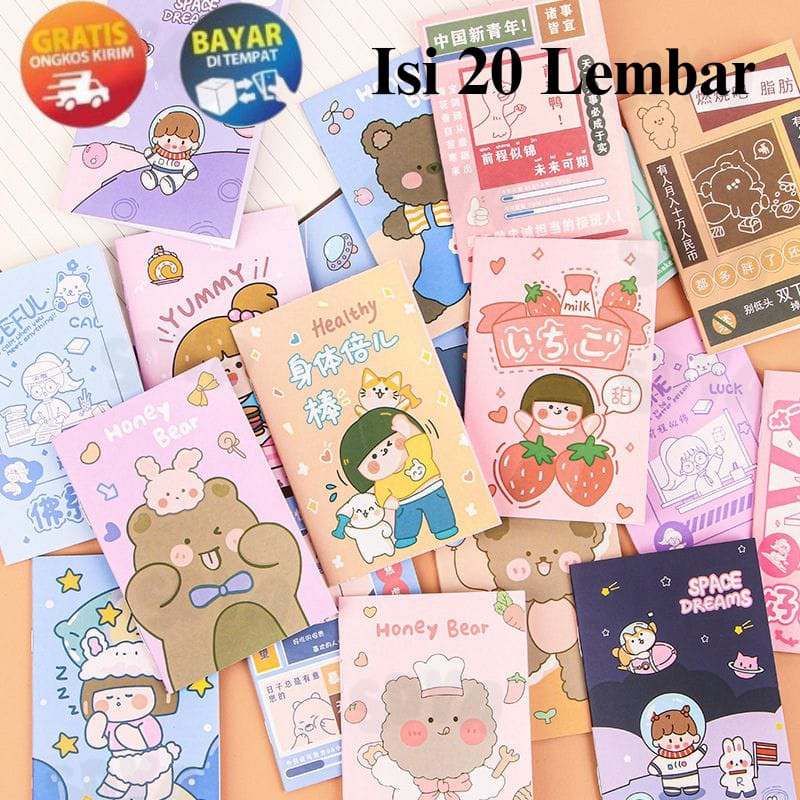 

KP114 - BUKU TULIS MINI MOTIF KARTUN NOTEBOOK MINI CARTOON MINI BOOK NOTEPAD KARAKTER BUKU TULIS MEMO KECIL MURAH IMPORT TERLARIS
