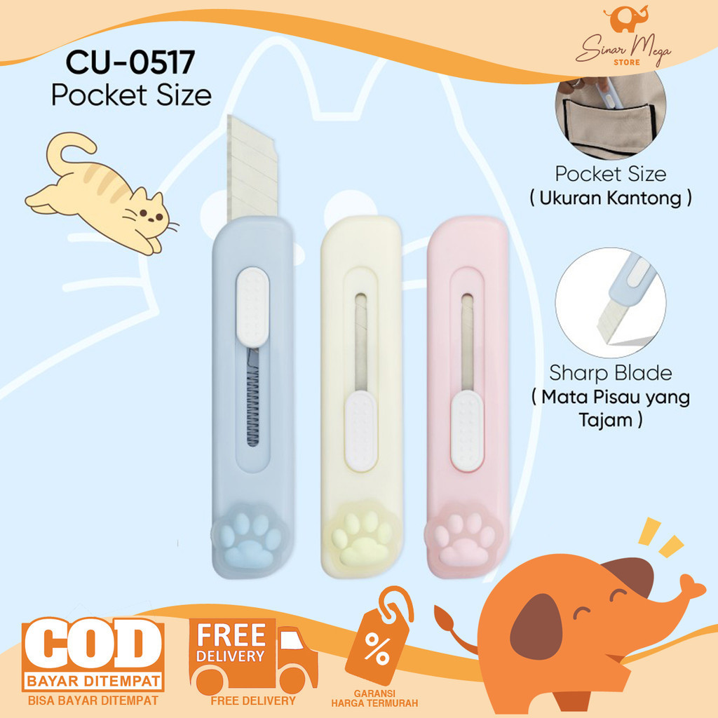 

Joyko Kater Mini CU-0517 Cat Paw Cutter Pemotong Kecil Lucu Murah