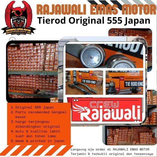 Tierod / Tie rod end TOYOTA YARIS LELE TH 2015 ++ MERK 555 JAPAN ASLI