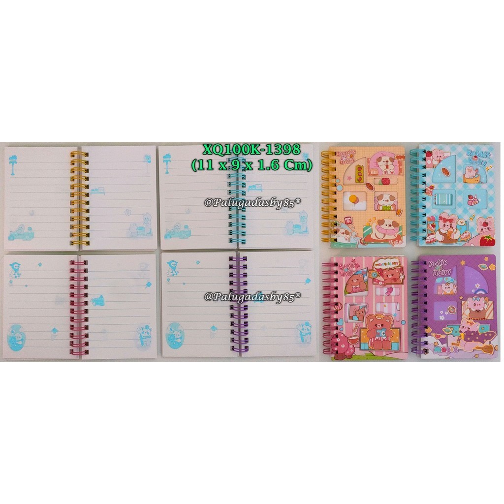 

(1 Biji) Spiral Note Book XQ100K-1398 A7-70 11 x 9 x 1.6 Cm / Spiral Notebook GXIMP XQ100K-1398