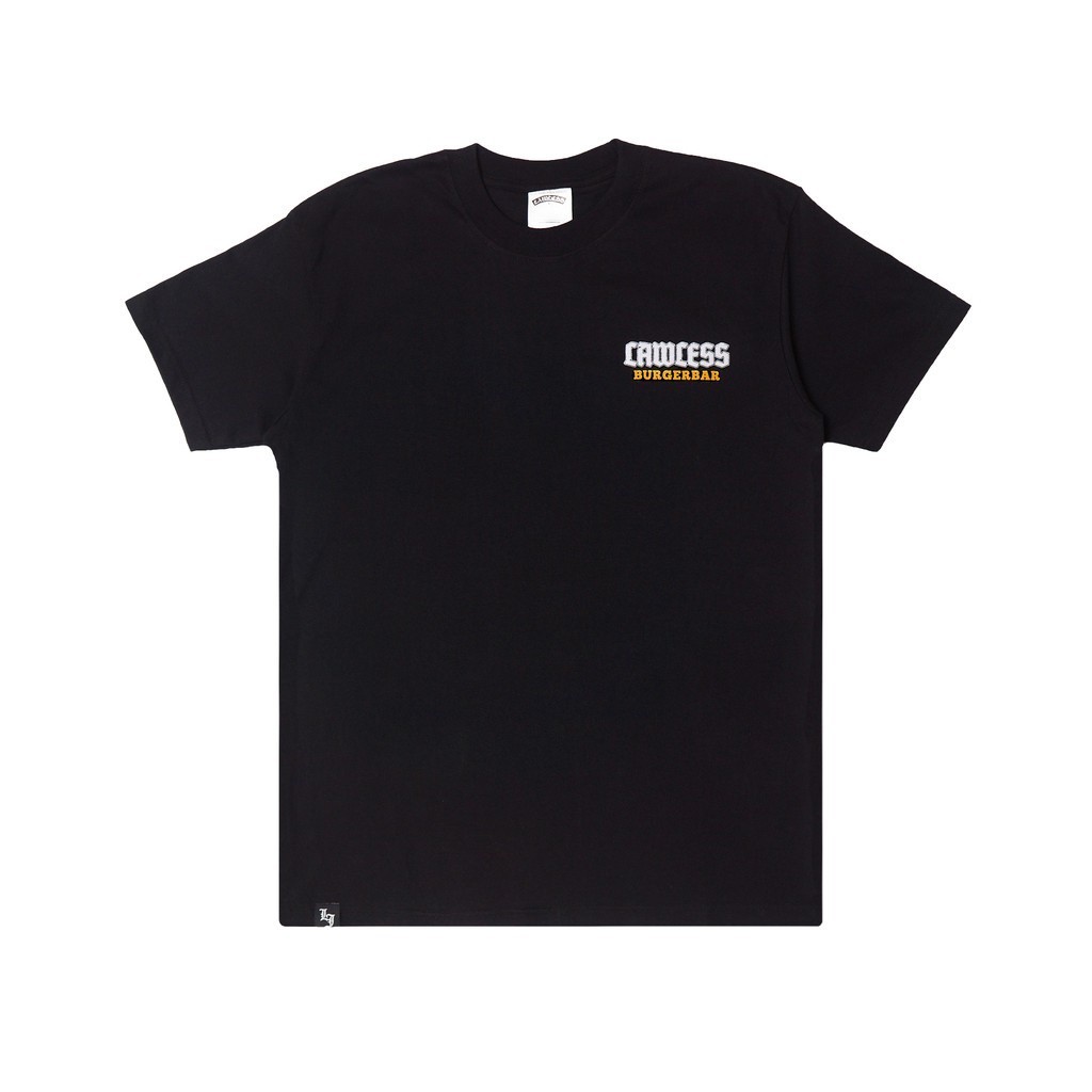 【COD】 NEW 【COD】Lawless Burgerbar - Illegal Tshirt - Black Tidur pendek Fashion Hardworking T shirt T