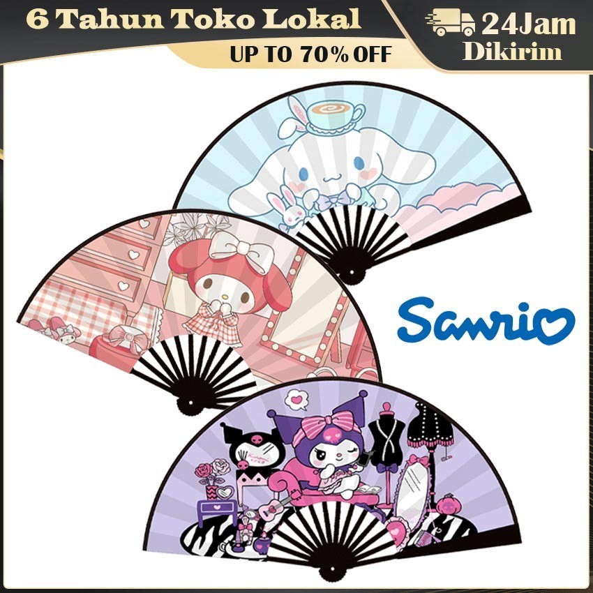 Kipas Lipat Sanrio Kipas Plastik Kipas Karakter Kipas Anak