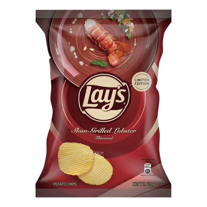 

LAY'S Potato Chips Slow Grilled Lobster Jumbo Size 170gram Limited Edition