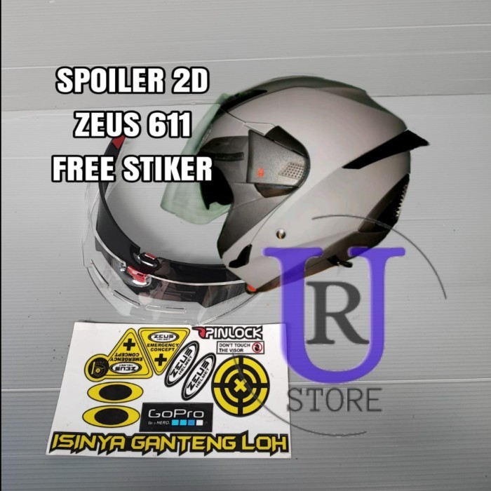 SPOILER 2D HELM ZEUS 611 / SPOILER HELM ZEUS 611 / SPOILER ZEUS 611 | FREE STIKER