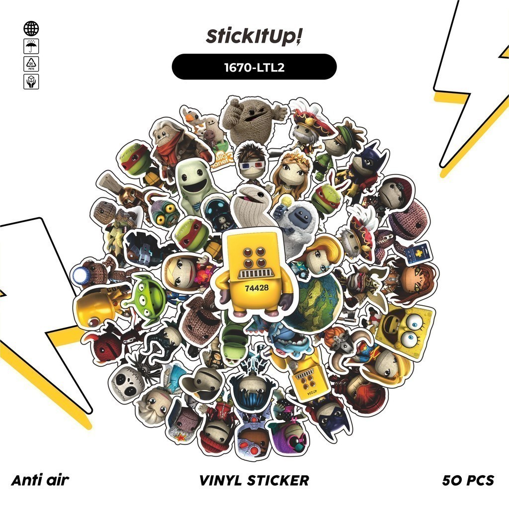 

COD✨ 100 Pcs Stiker LITLLE BIG PLANET CHARACTER MIX 002 Lucu Anti Air Untuk Dekorasi Notebook Sepeda Skateboard Handphone DIY