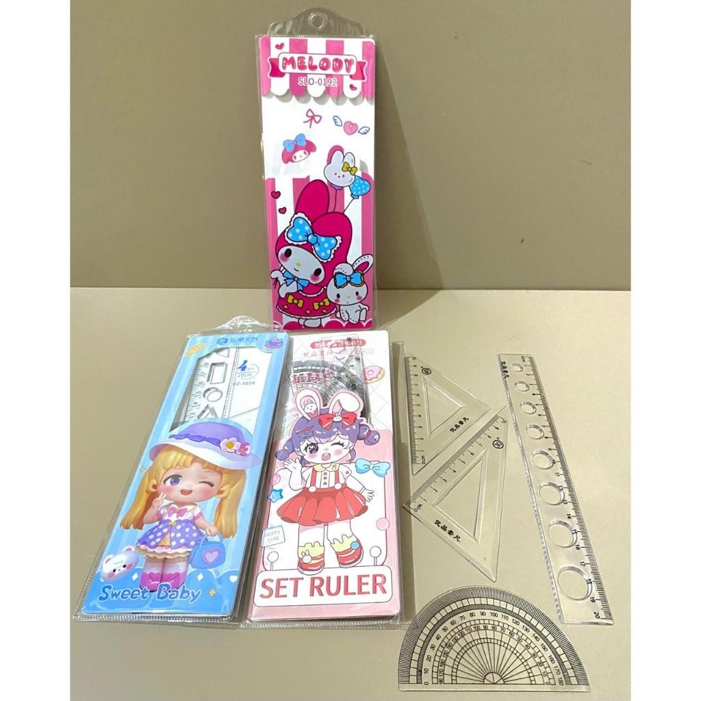 

Penggaris SET MIKA Geometri - FANCY KARAKTER - 4 in 1