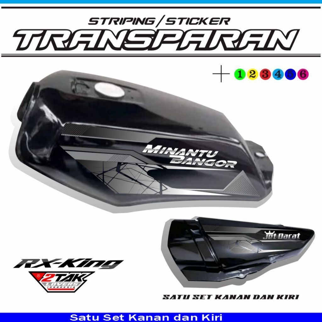SETRIPING Striping Sticker Rk King Transparan Uv Minantu Bangor Bangor VARIASI LIST