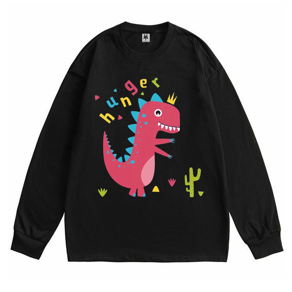KAOS OVERSIZE | OVERSIZE LONGSLEEVE | T-SHIRT OVERSIZE | WASHING | KAOS DINO HUNGER