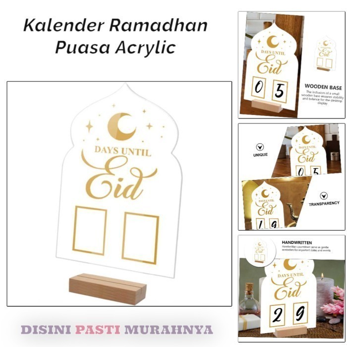 

GRSO Kalender Ramadhan Puasa Acrylic Ramadan Calendar Decoration T6K0RK