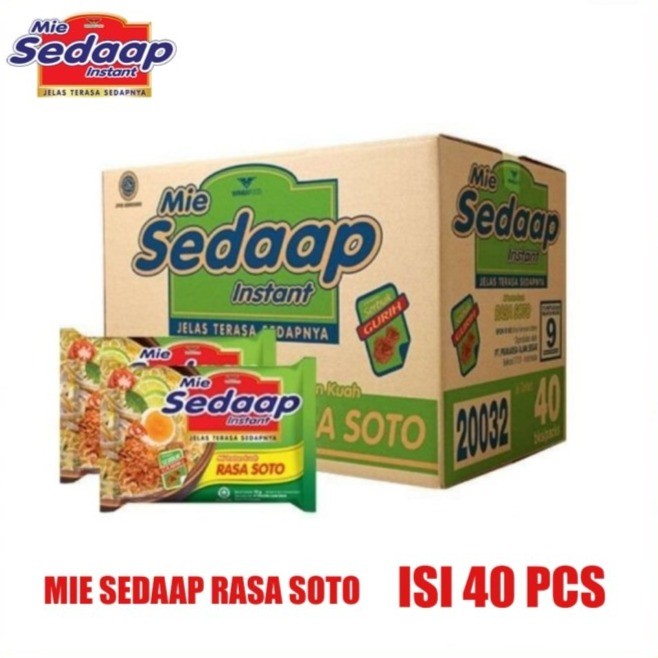 

SEDAAP Mie Sedaap Soto 1 Dus 40 Pcs Mie Instan Rasa Soto