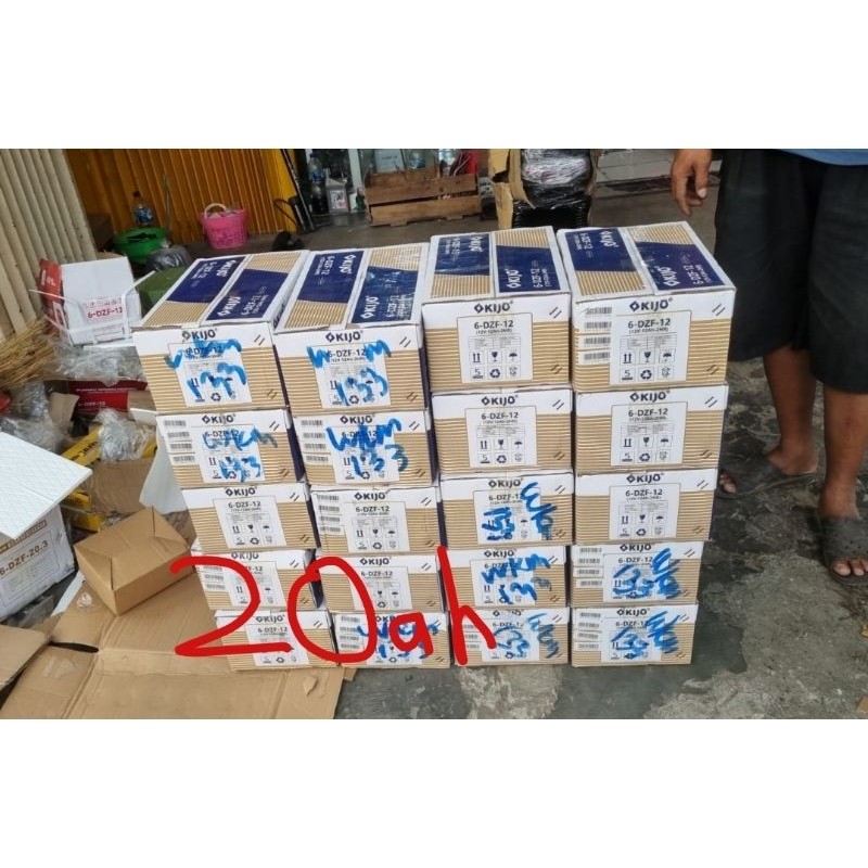 Aki SLA Sepeda listrik Universall all type (Merk KIJO) 20Ah/12ah TERBARU (12v/20ah) (12v/12ah)