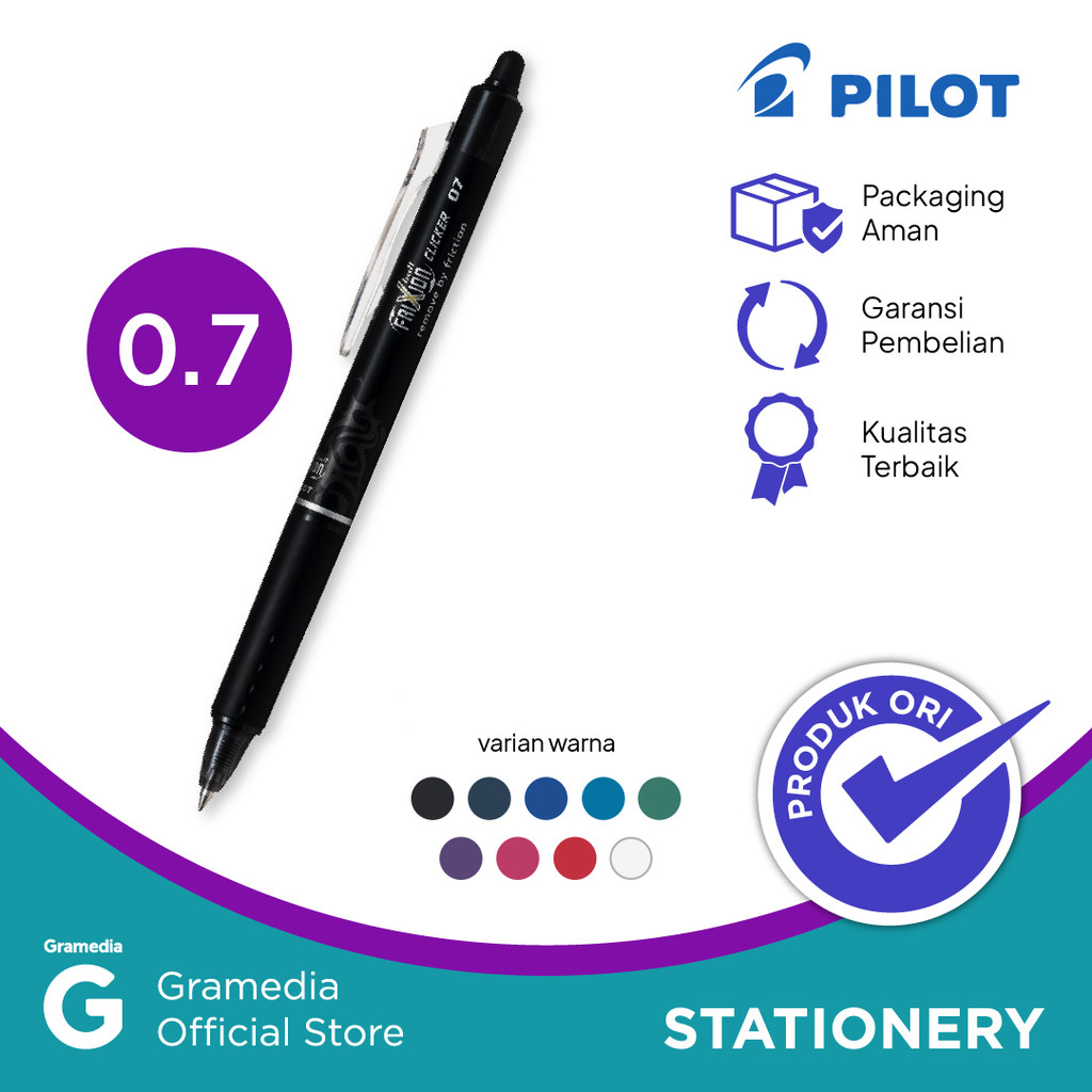 

Pilot Ballpen Frixion Clicker Blrt Fr 07 Black