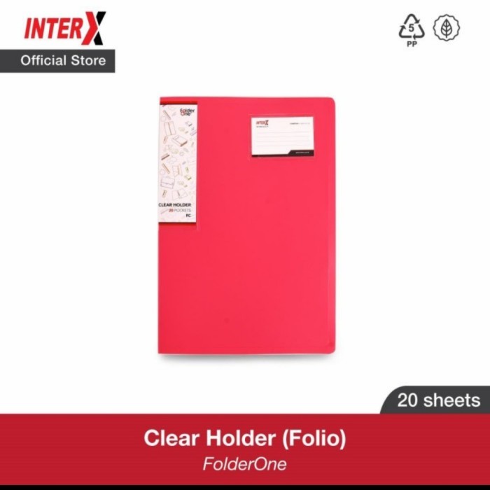 

clear holder folio 20 pocket folder one /dokumen keeper/ display album