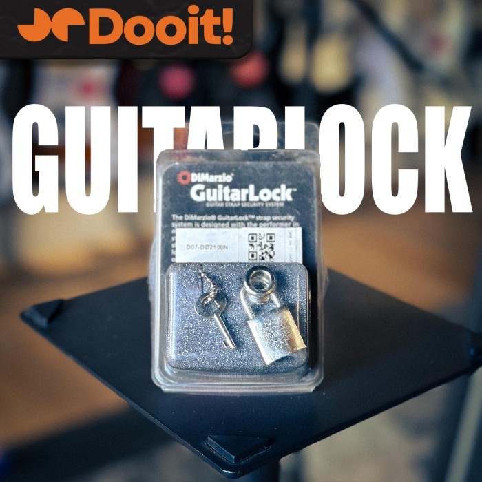 DiMarzio Di Marzio DD2100N Guitar Lock Guitar Strap Security System Strap Gembok Nickel