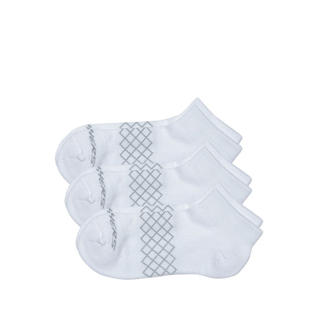 SKECHERS 3PK 1/2 TERRY QTR CREW WOMEN - WHITE