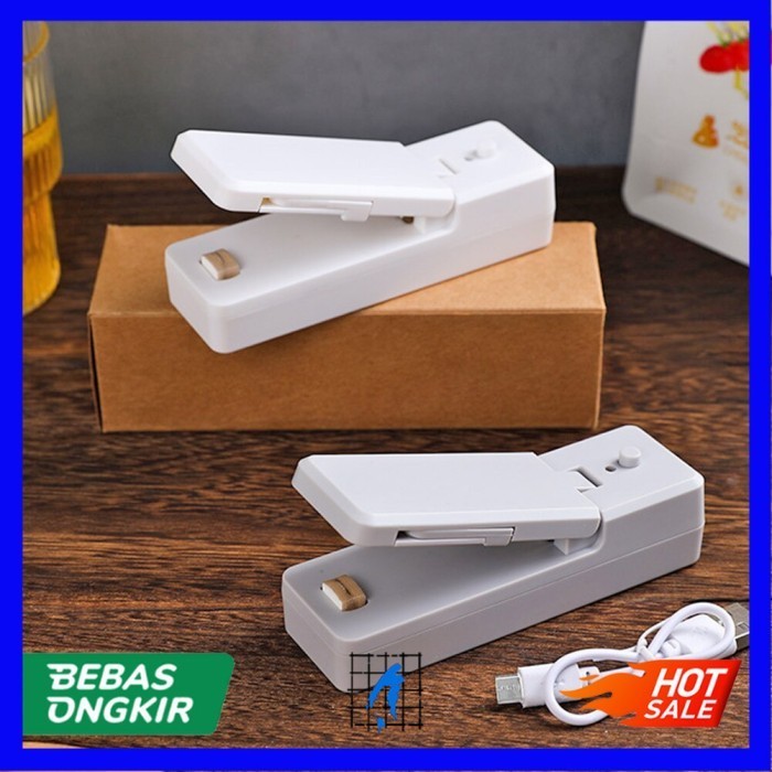 Perekat Plastik Mini Hand Heat Sealer USB Recharge