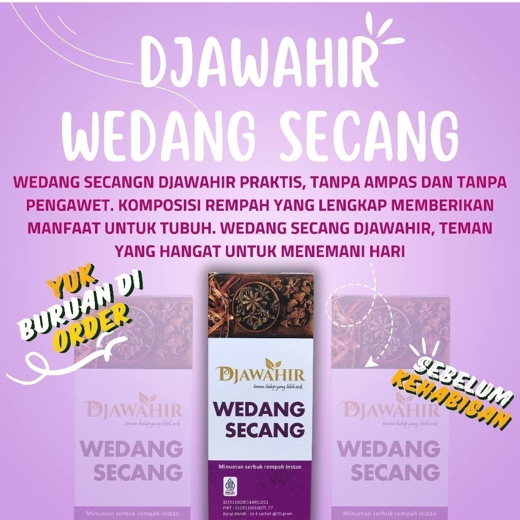 

DJAWAHIR Wedang Secang BOX isi 4 sachet @20gr AS