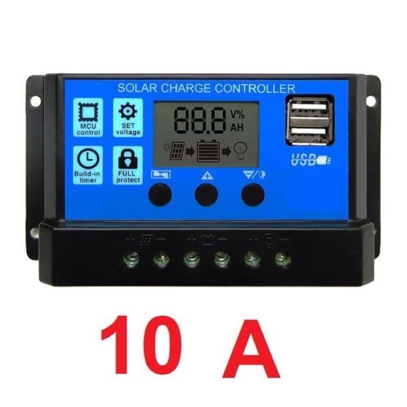 Controller Controler Panel Solar Surya 10A 10amper Kontroler Pengontrol Kontrol Charger Pengecas Aki