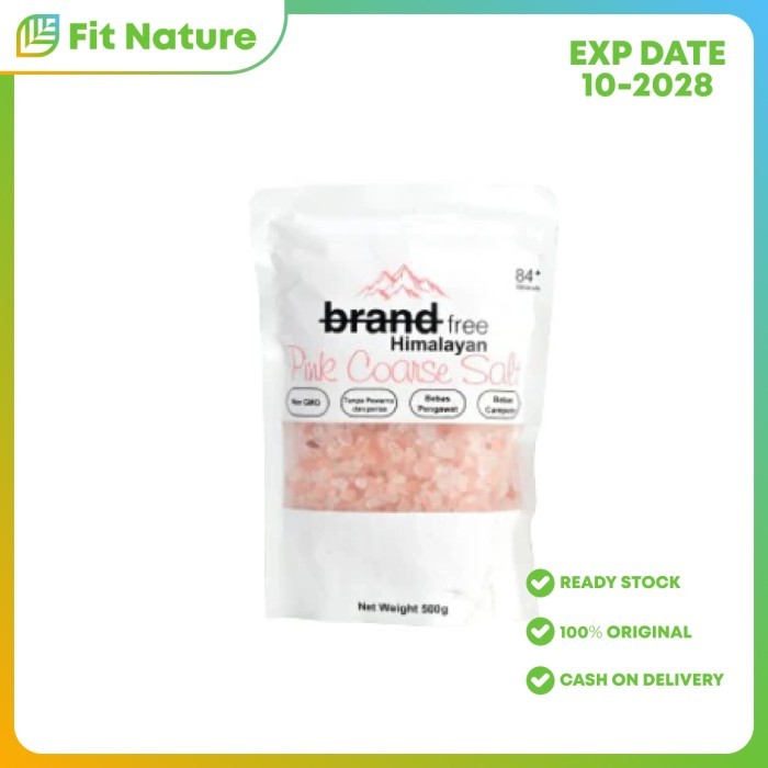 

Garam Premium Himalaya Kasar Pink Coarse Himalayan Salt BRANDFREE 500 Gr - Garam Sehat Himalayan