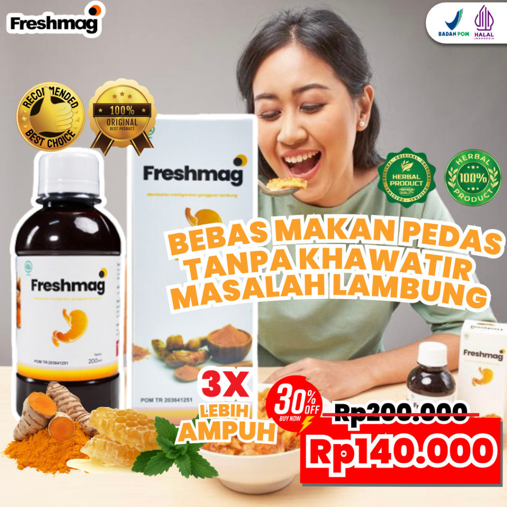 

FRESHMAG ORIGINAL - MADU HERBAL ALAMI MAMPU MENGOBATI ASAM LAMBUNG MAAG GERD