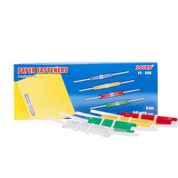 

Joyko paper fastener/acco warna (harga per kotak isi 50pcs)