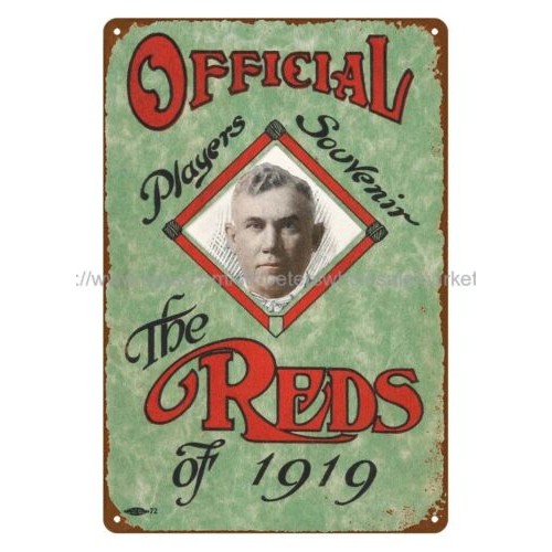 

1919 baseball Players Souvenir Book cover metal tin sign art