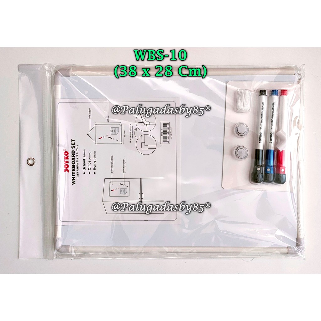

(1 Set) GROSIR Whiteboard Set JOYKO WBS-10 38*28 Cm Papan Tulis Putih Joyko WBS-10 Whiteboard Joyko