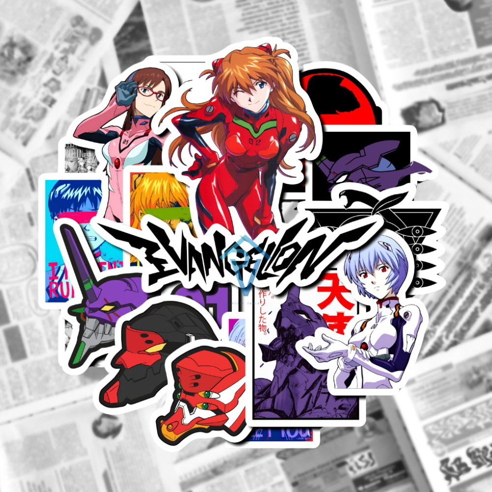 

Sticker Pack 50 Pcs Evangelion Mecha Neon Genesis Paper Vinyl Waterproof Stiker Laptop Helm HP